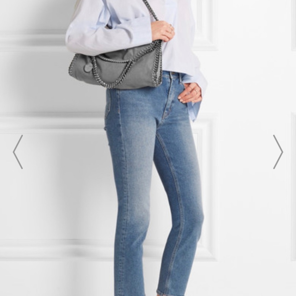 NWT Stella McCartney Gray Suede Bag Medium - Picture 3 of 8